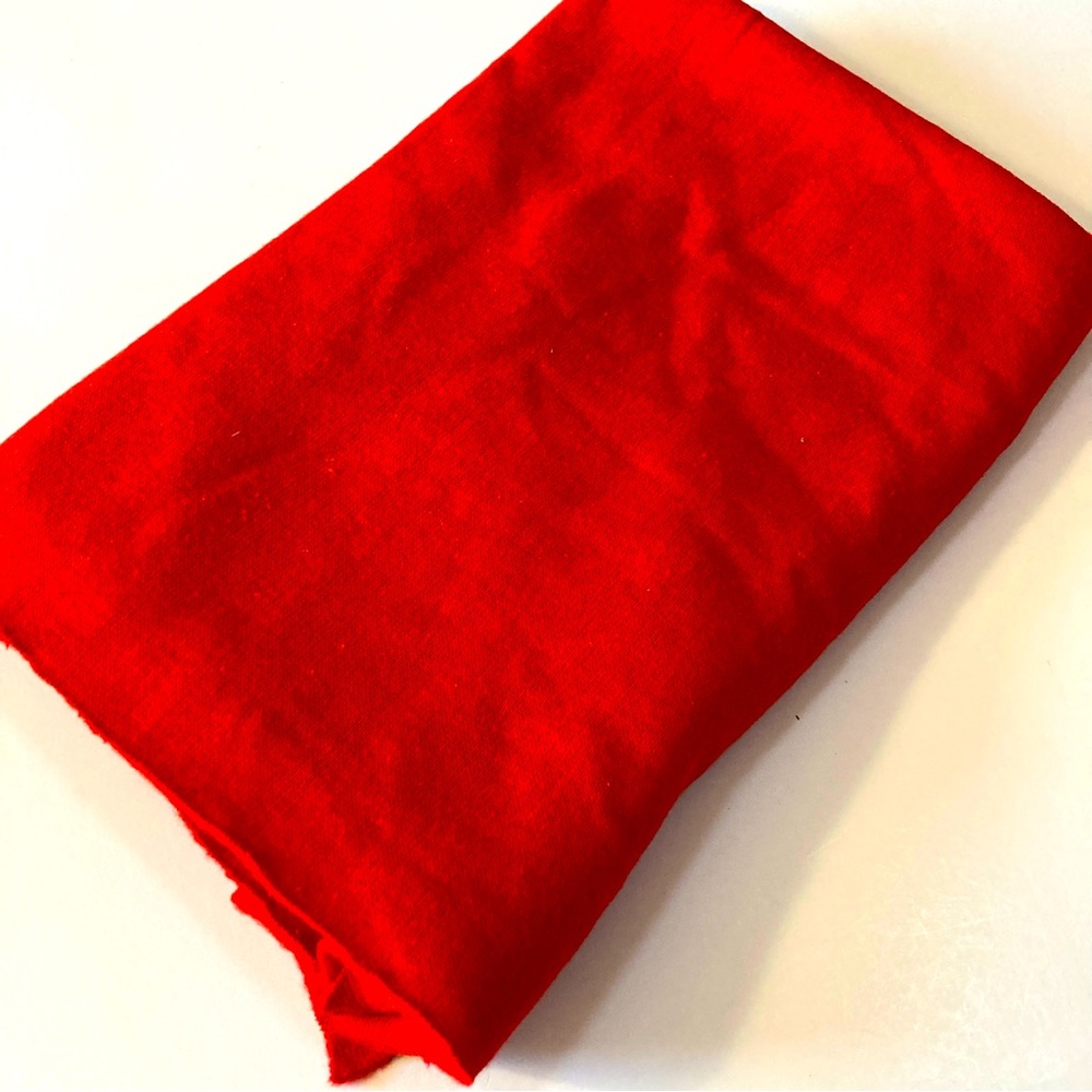 Brushed Jersey Fleece Knit Material Red Fabric 28" x 20" Sewing Crafts Supplies